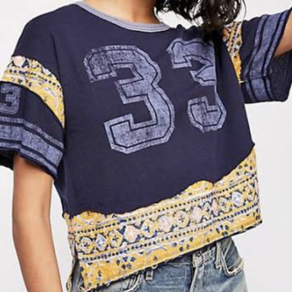 FREE PEOPLE FOOTBALL TEE - Picture 7 of 7